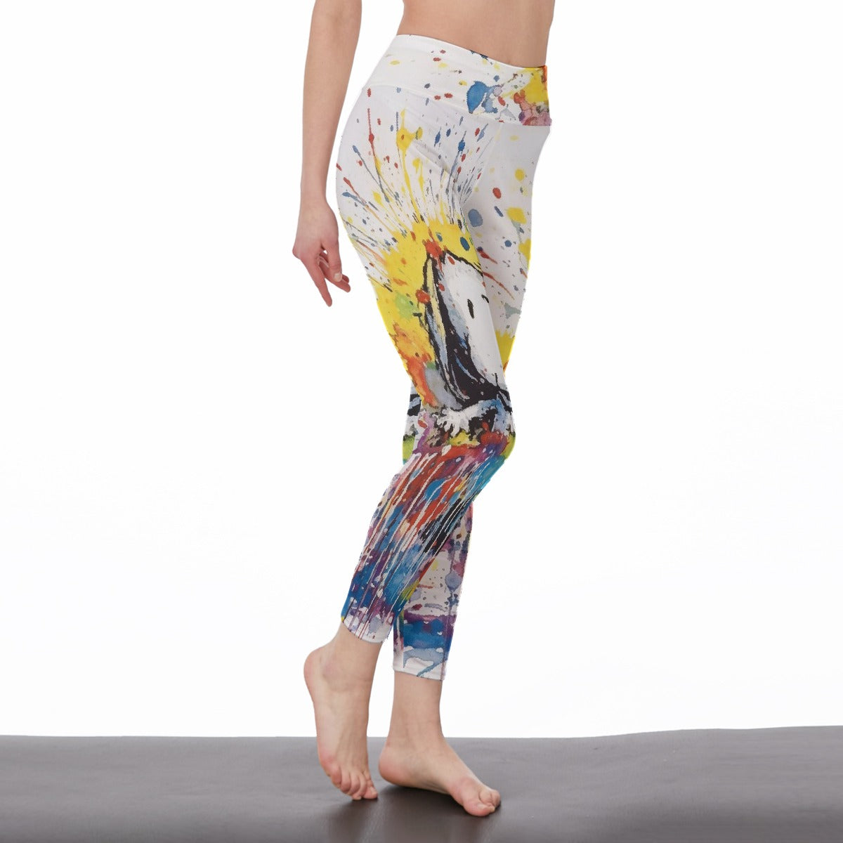 All-Over Print Women's High Waist Leggings | Side Stitch Closure