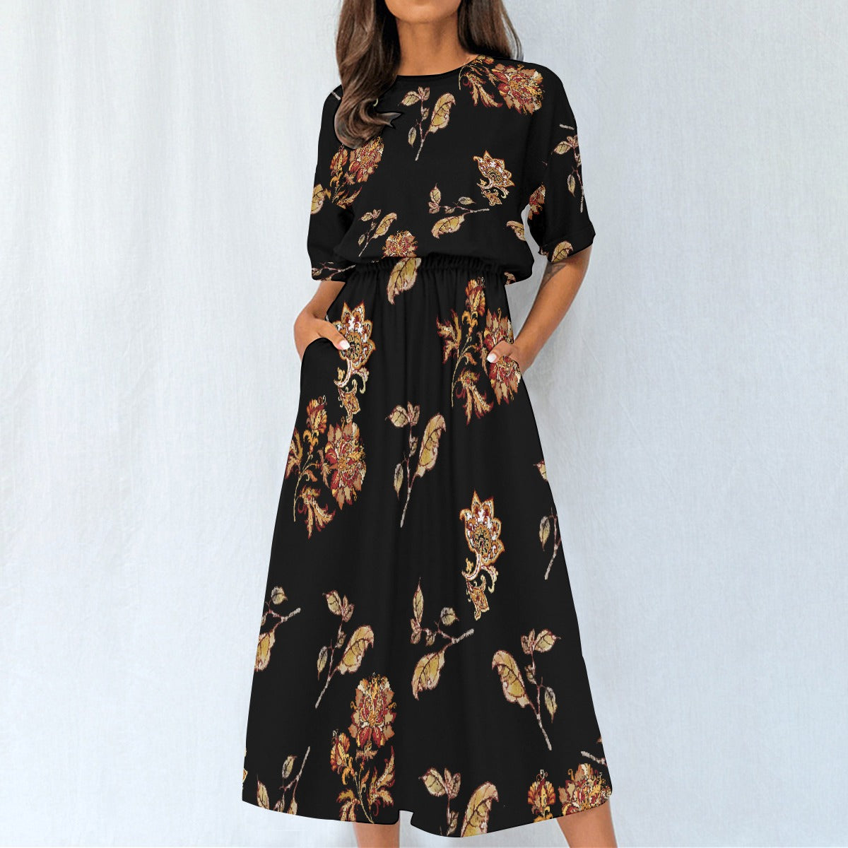 All-Over Print Women's Elastic Waist Dress