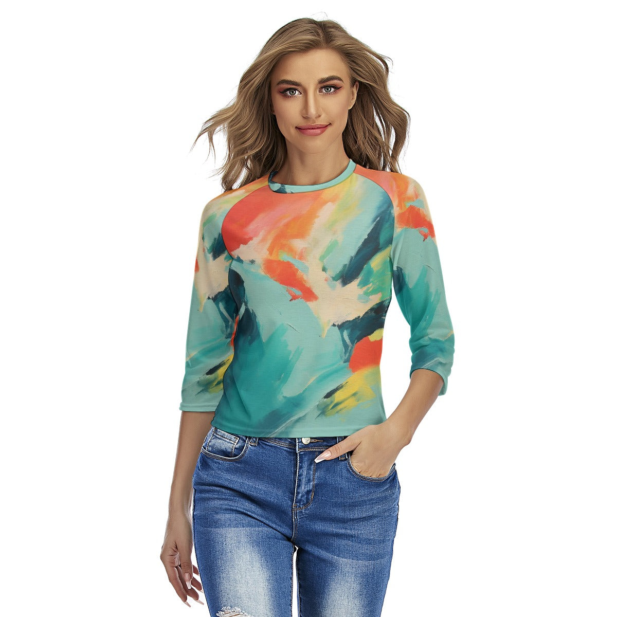 All-Over Print Women's Raglan Sleeves T-shirts