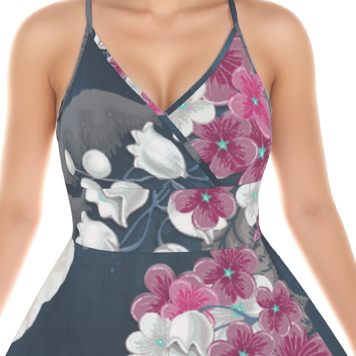 All-Over Print Women‘s Cross Cami Dress