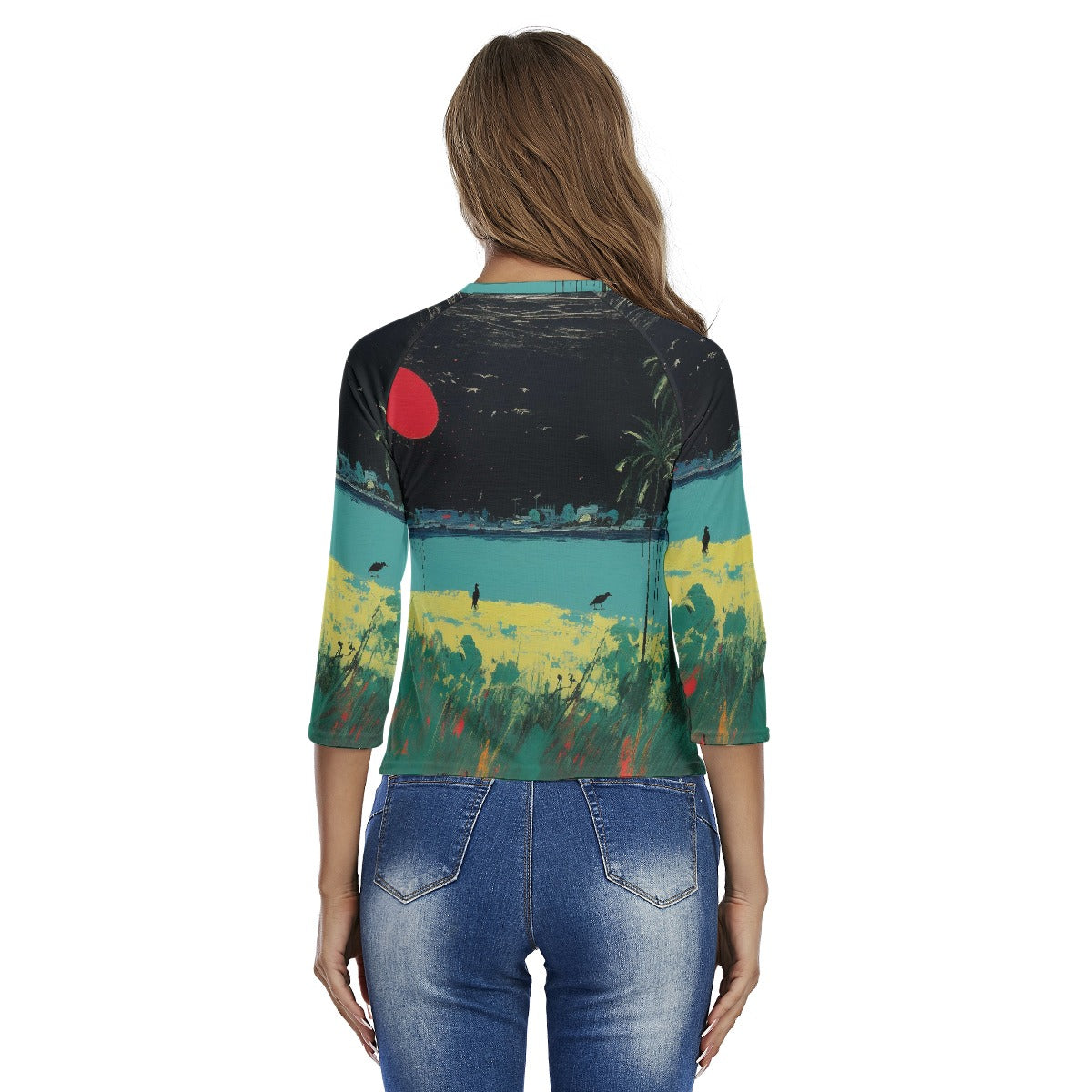 All-Over Print Women's Raglan Sleeves T-shirts