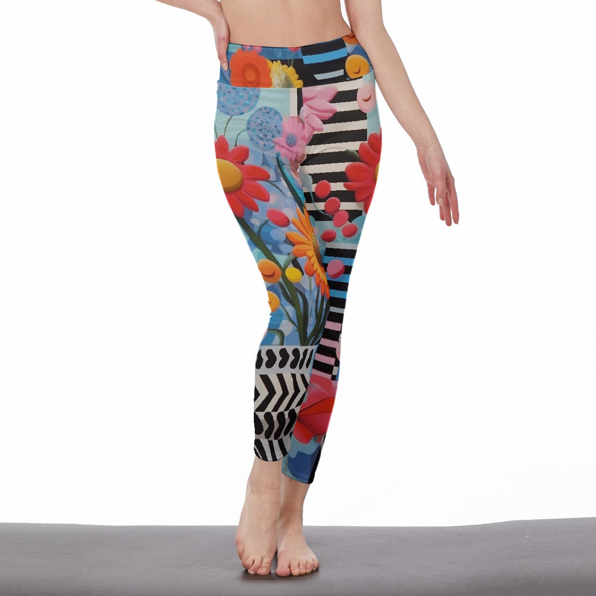 All-Over Print Women's High Waist Leggings | Side Stitch Closure