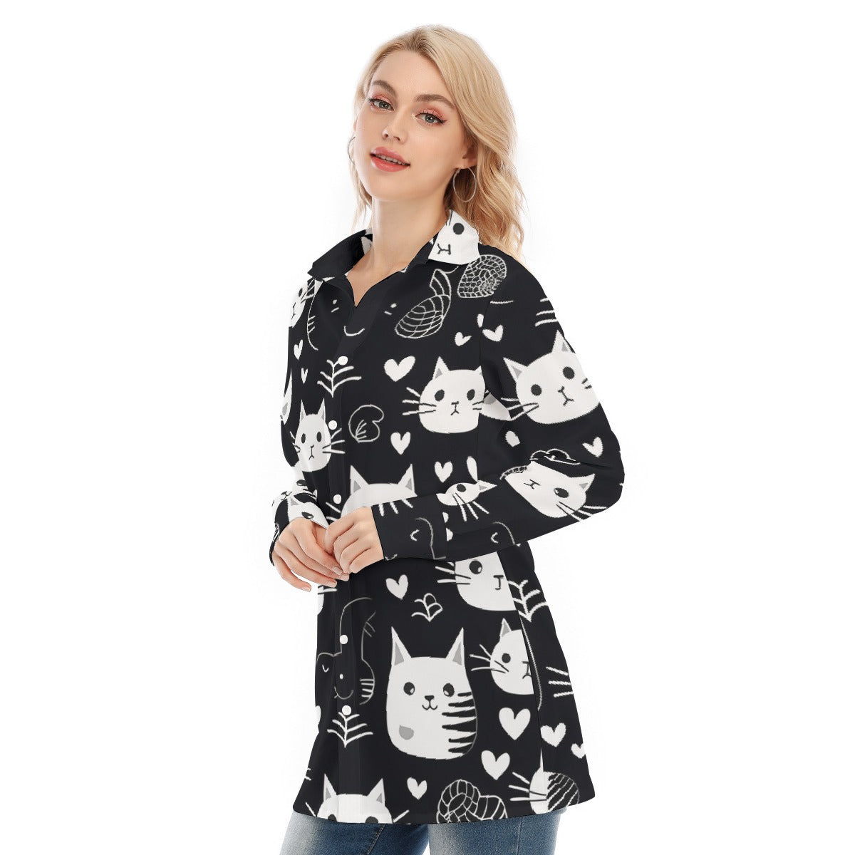 All-Over Print Women's Long Shirt