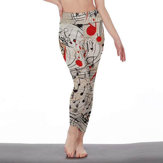 All-Over Print Women's High Waist Leggings | Side Stitch Closure