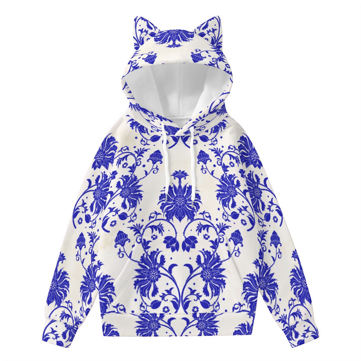 All-Over Print Women’s Hoodie With Decorative Ears