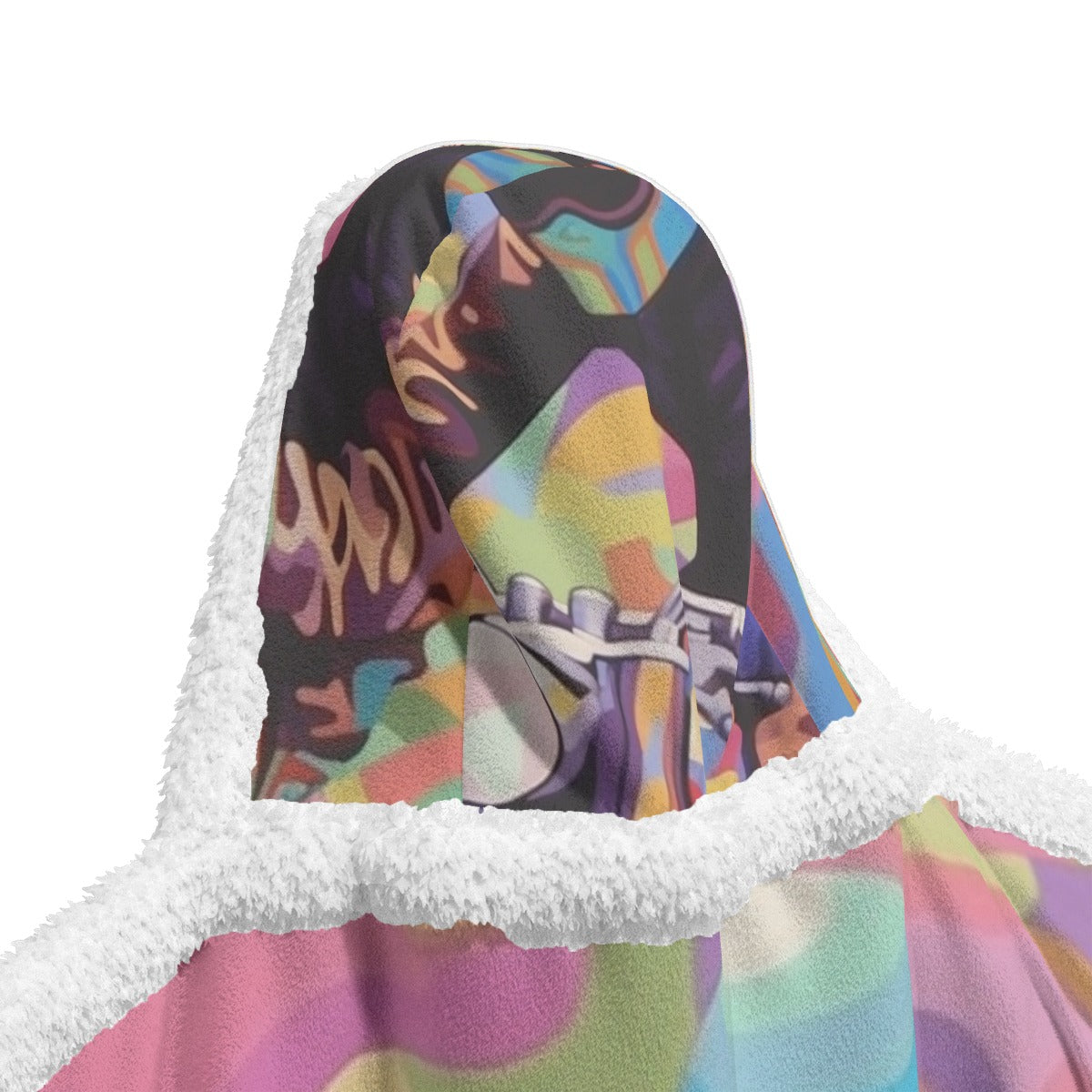 All-Over Print Unisex Wearable Hooded Blanket