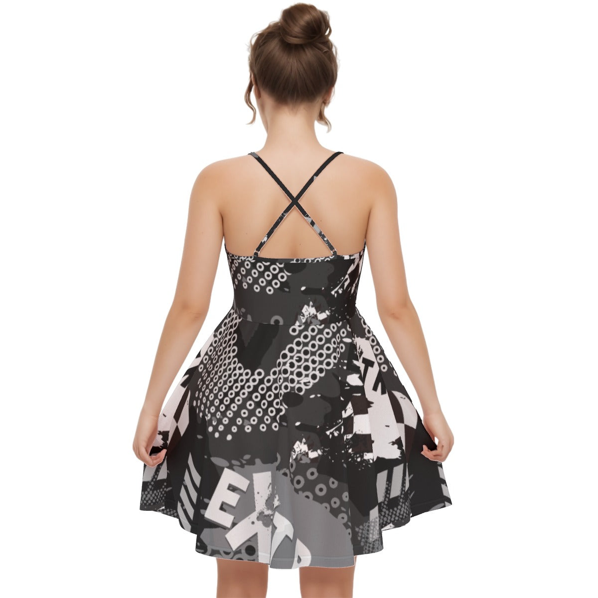 All-Over Print Women‘s Cross Cami Dress