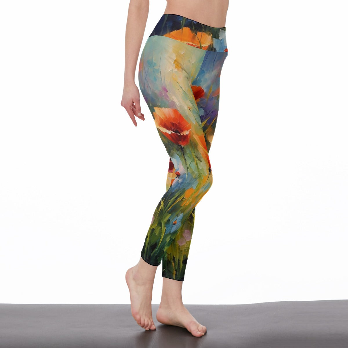 All-Over Print Women's High Waist Leggings | Side Stitch Closure