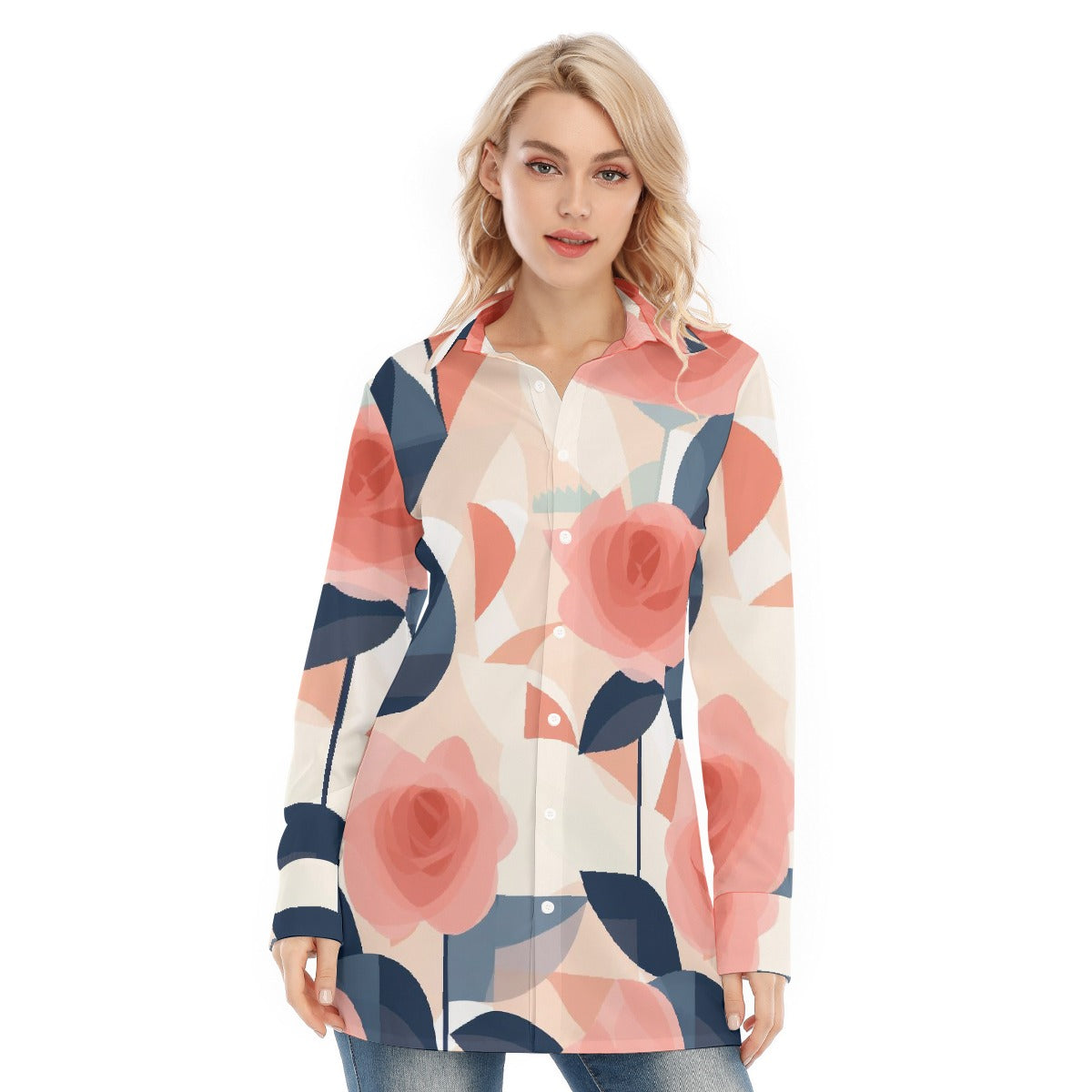 All-Over Print Women's Long Shirt