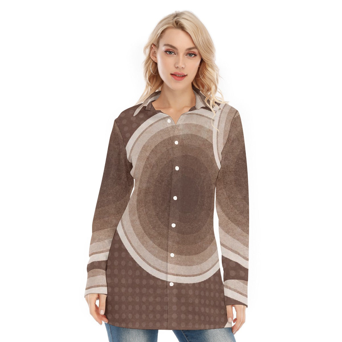 All-Over Print Women's Long Shirt