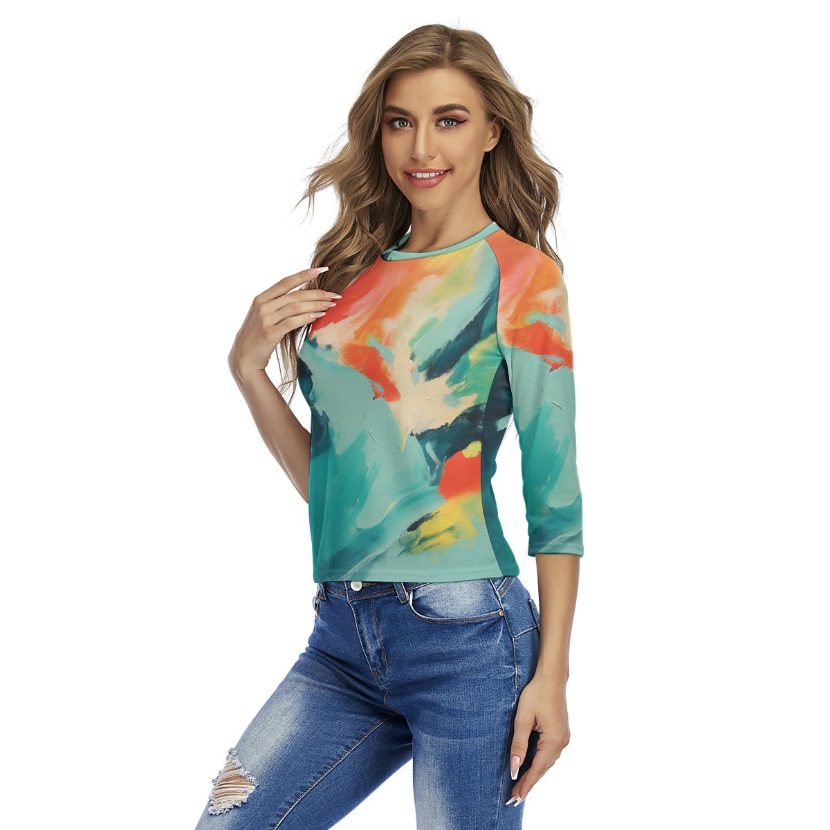 All-Over Print Women's Raglan Sleeves T-shirts