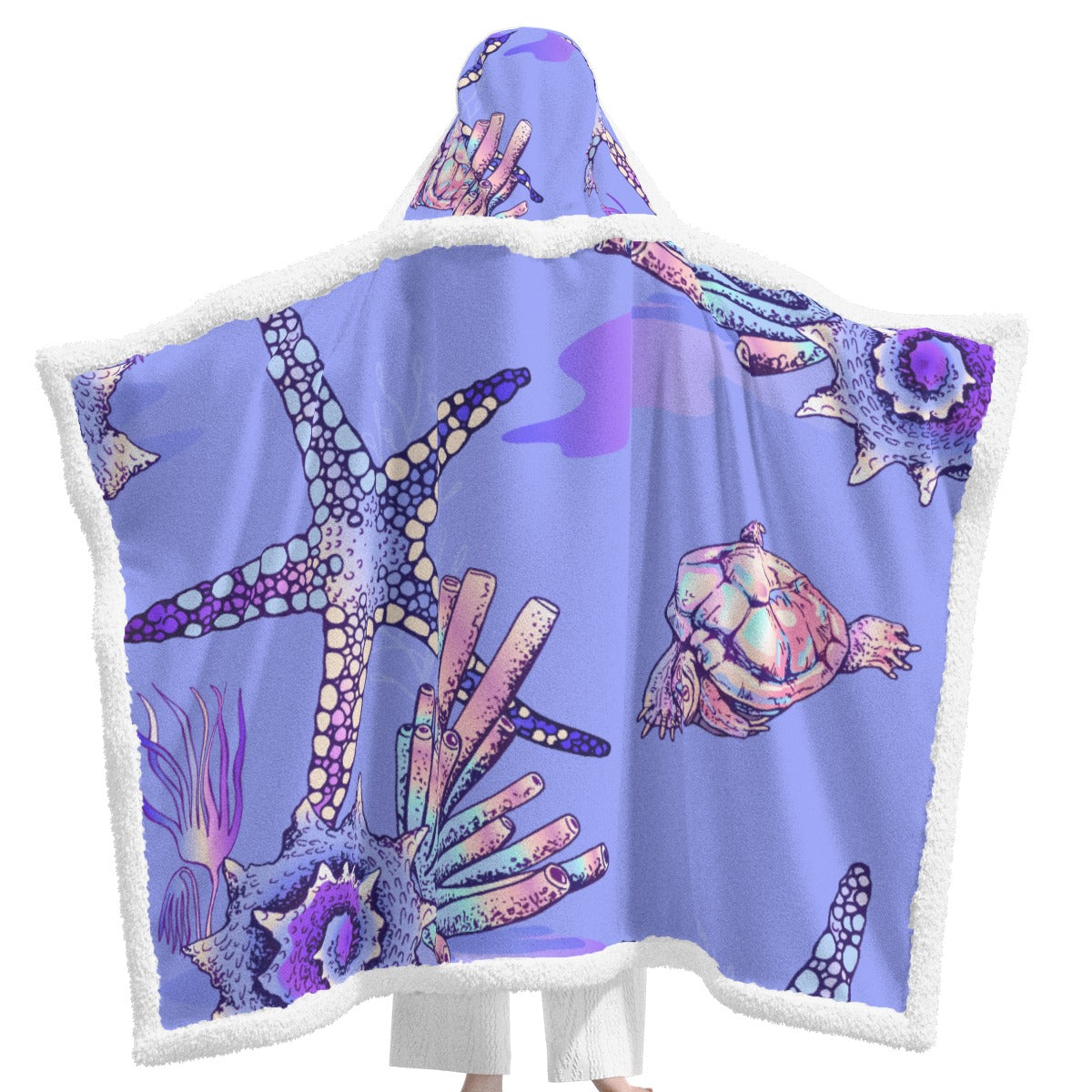 All-Over Print Unisex Wearable Hooded Blanket