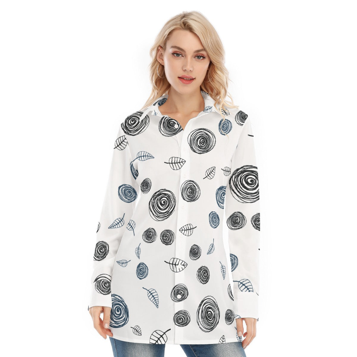 All-Over Print Women's Long Shirt