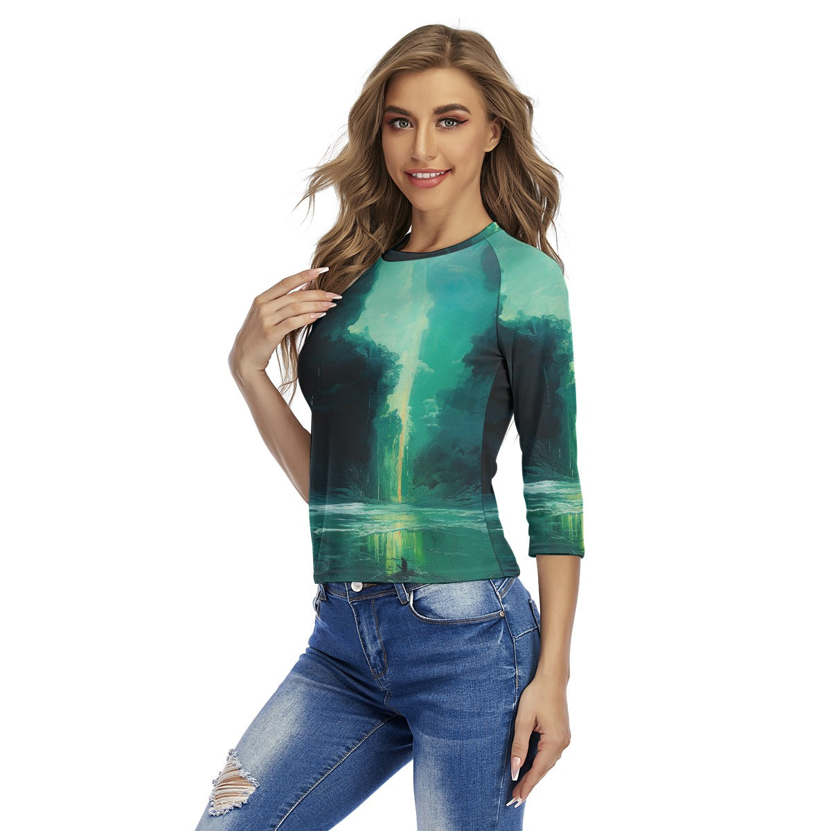 All-Over Print Women's Raglan Sleeves T-shirts