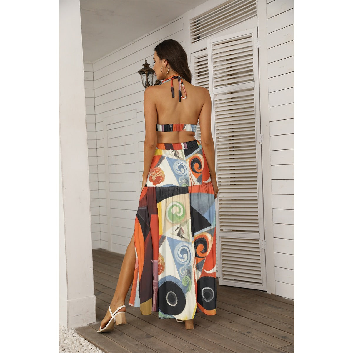 All-Over Print Women's Tie Back Wrap Dress