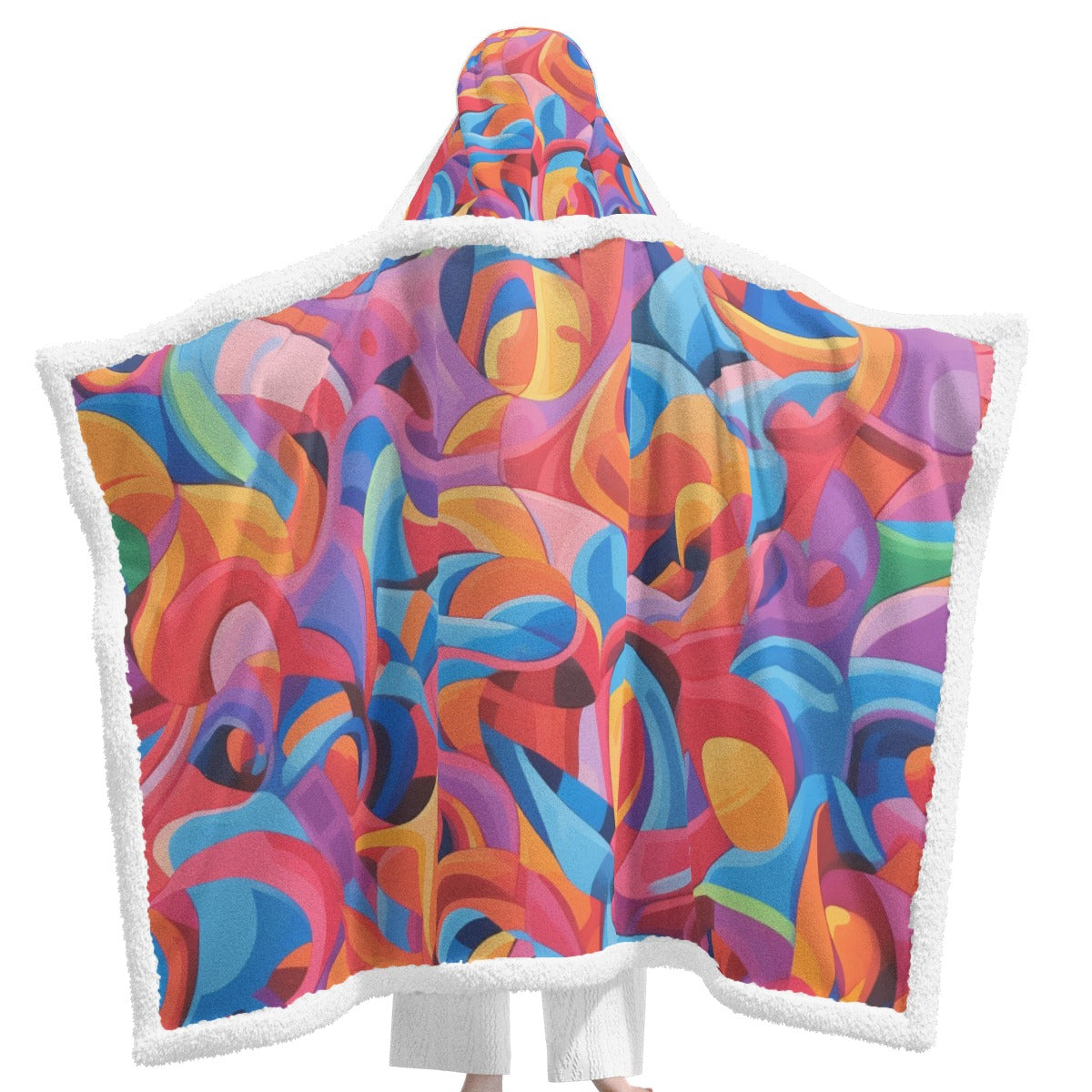 All-Over Print Unisex Wearable Hooded Blanket