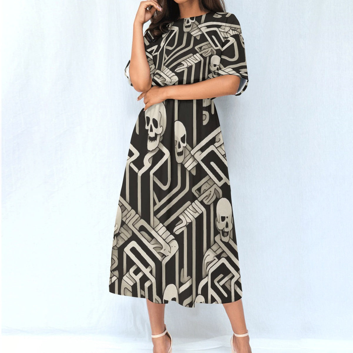 All-Over Print Women's Elastic Waist Dress