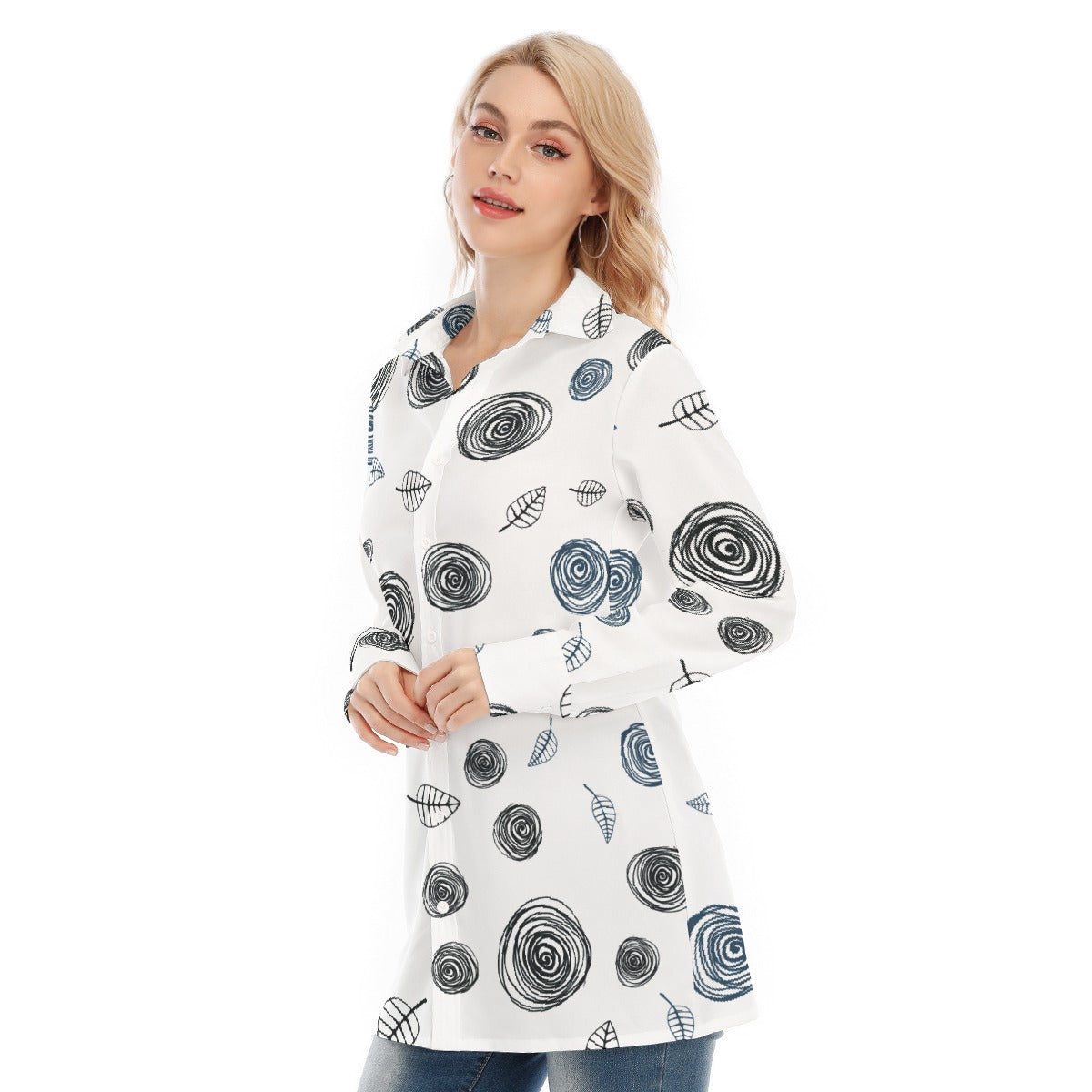 All-Over Print Women's Long Shirt