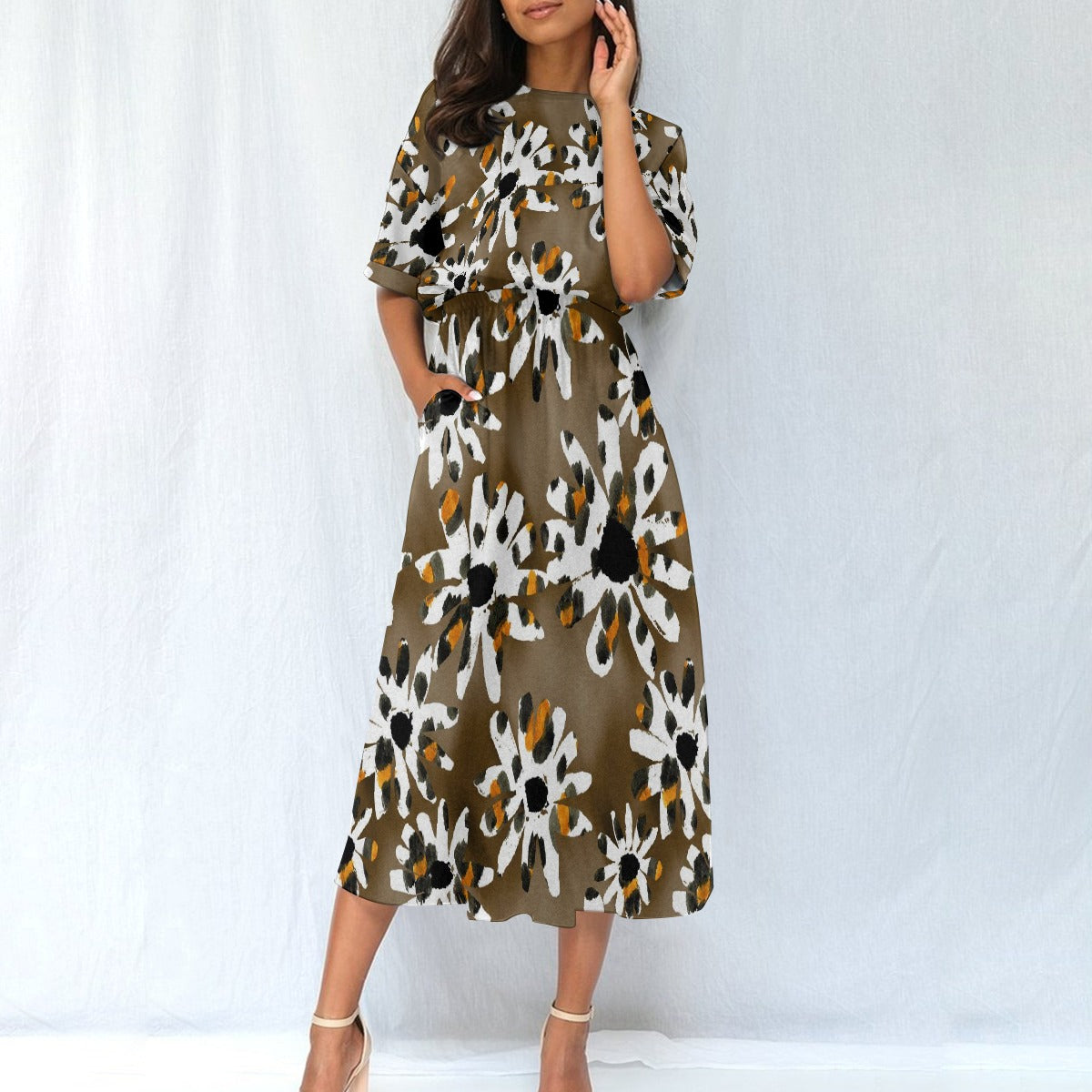 All-Over Print Women's Elastic Waist Dress