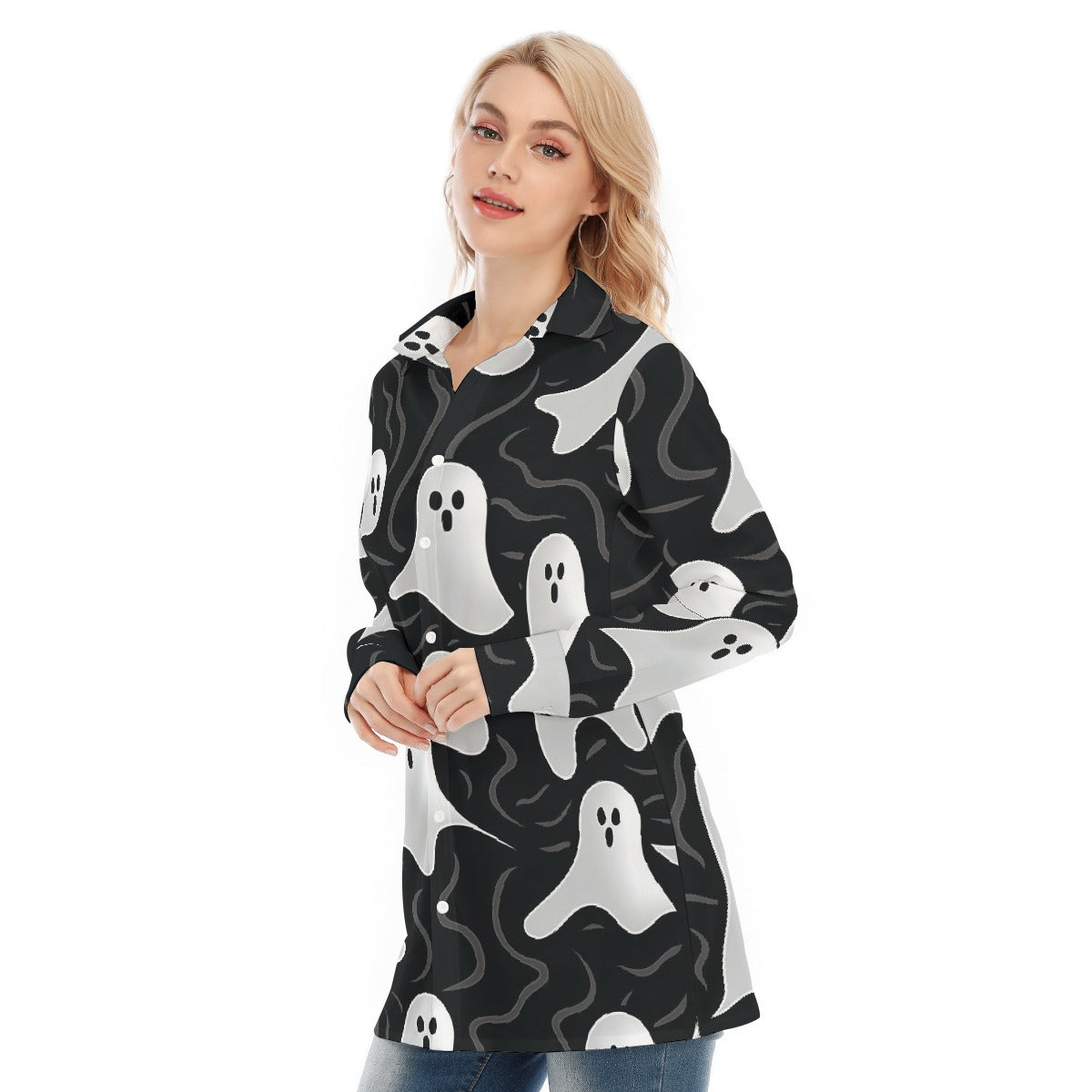 All-Over Print Women's Long Shirt