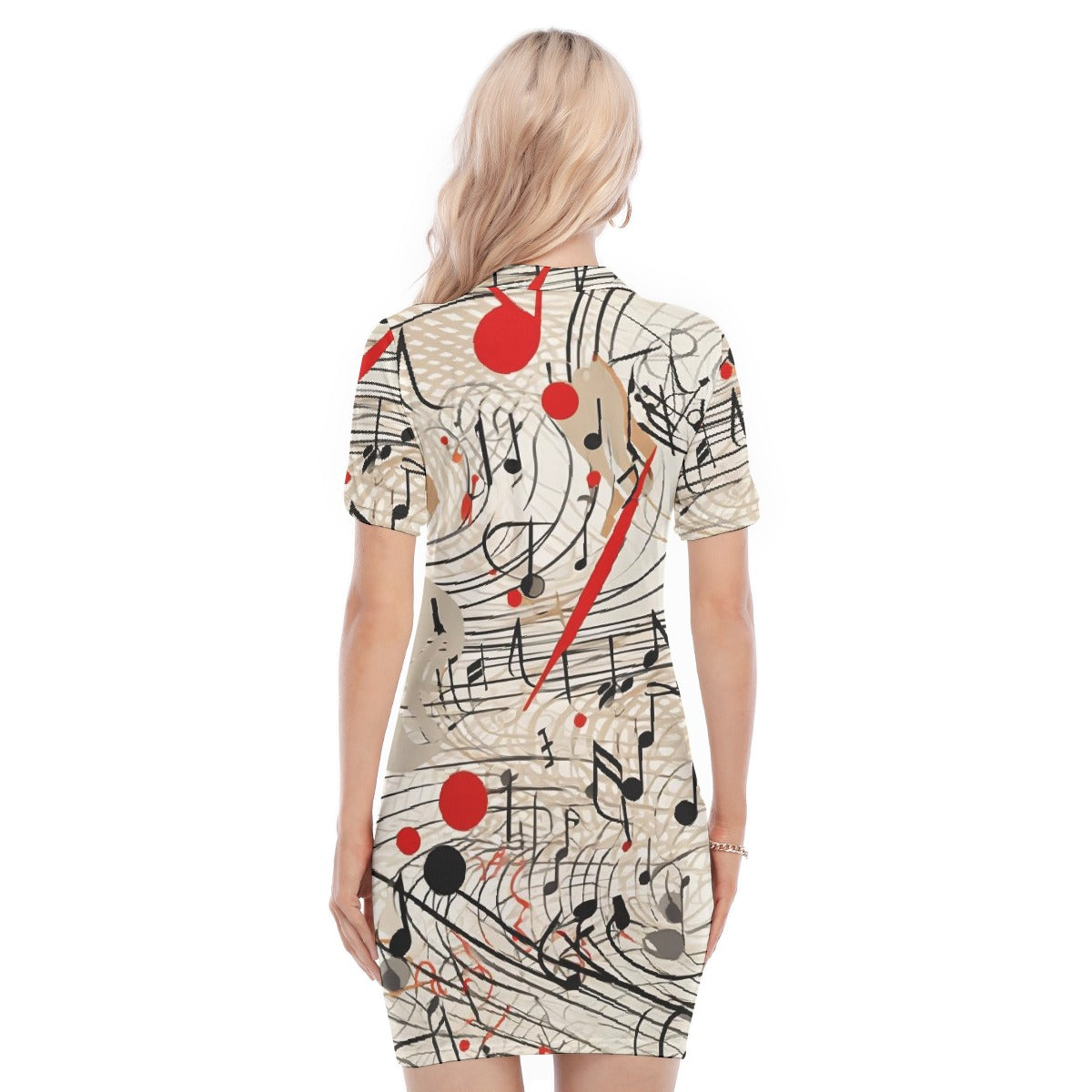 All-Over Print Women's Polo Collar Dress