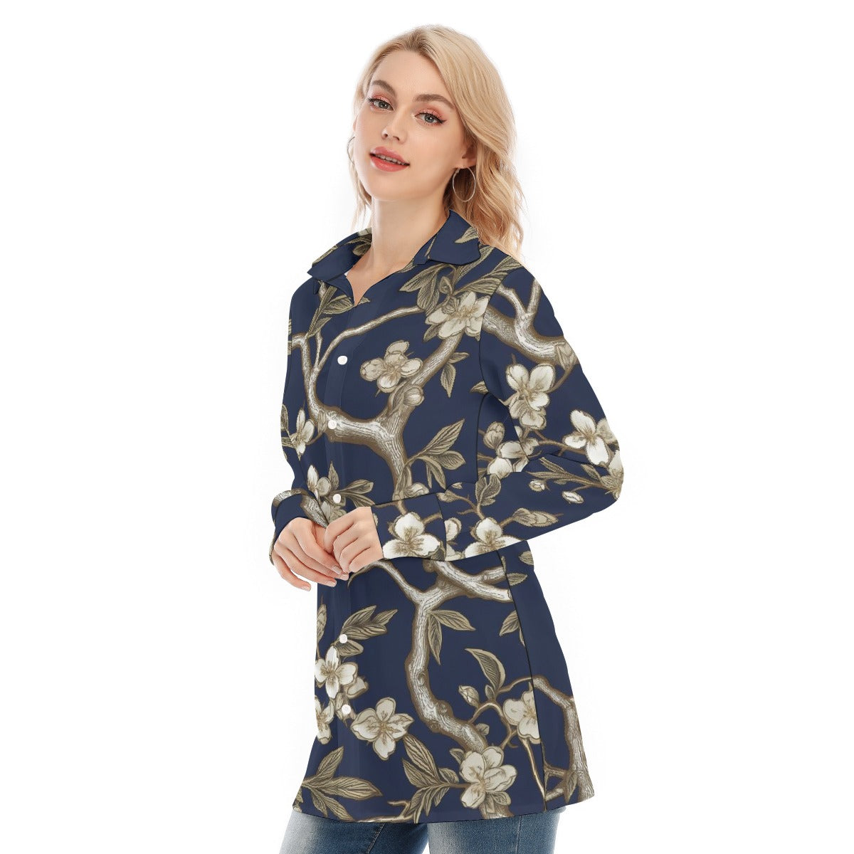 All-Over Print Women's Long Shirt