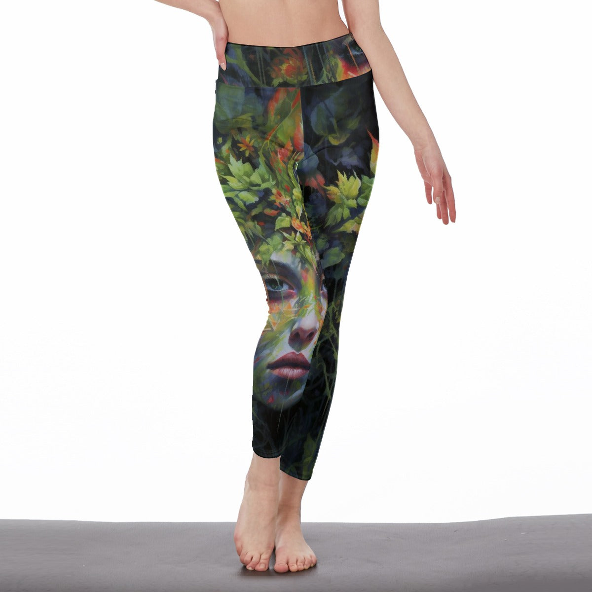 All-Over Print Women's High Waist Leggings | Side Stitch Closure