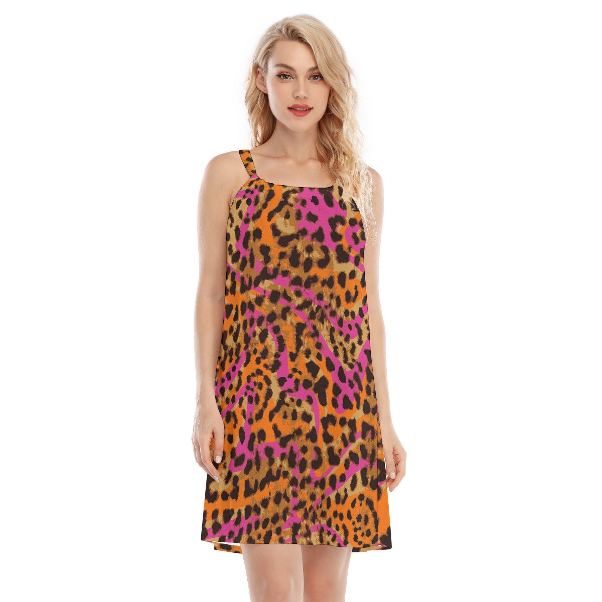 All-Over Print Women's O-neck Cami Dress