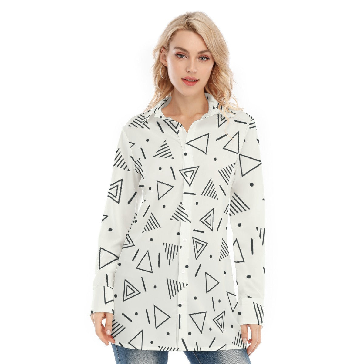 All-Over Print Women's Long Shirt