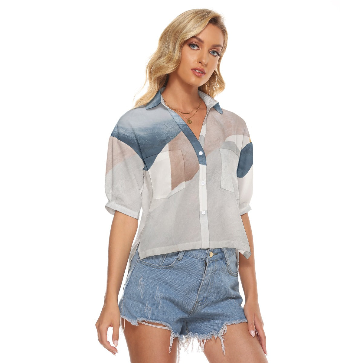 All-Over Print Women's V-neck Shirts