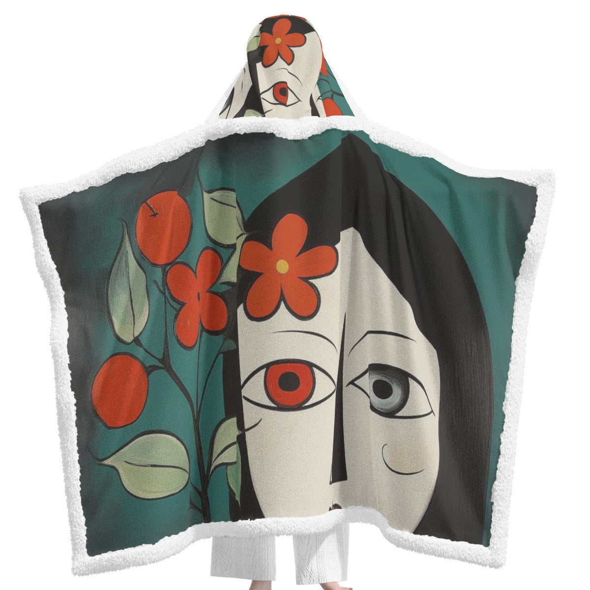 All-Over Print Unisex Wearable Hooded Blanket