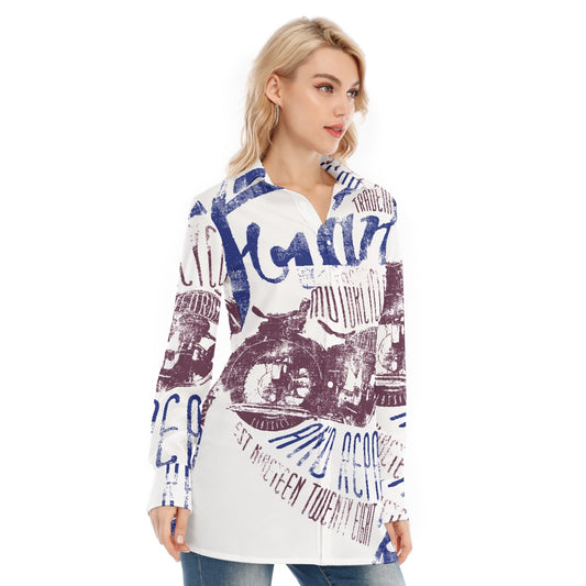 All-Over Print Women's Long Shirt