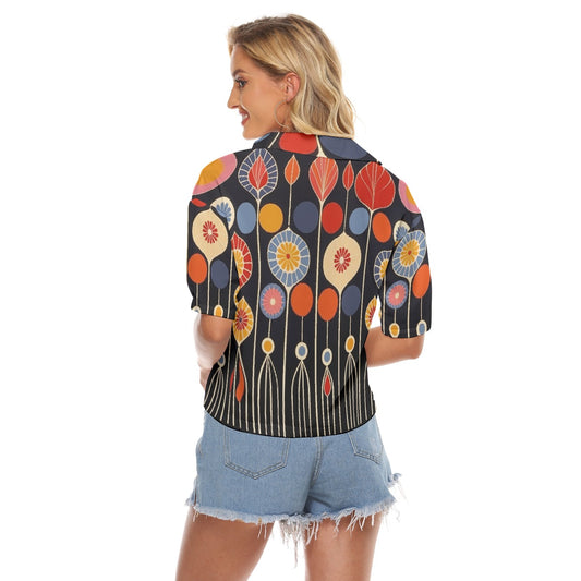 All-Over Print Women's V-neck Shirts