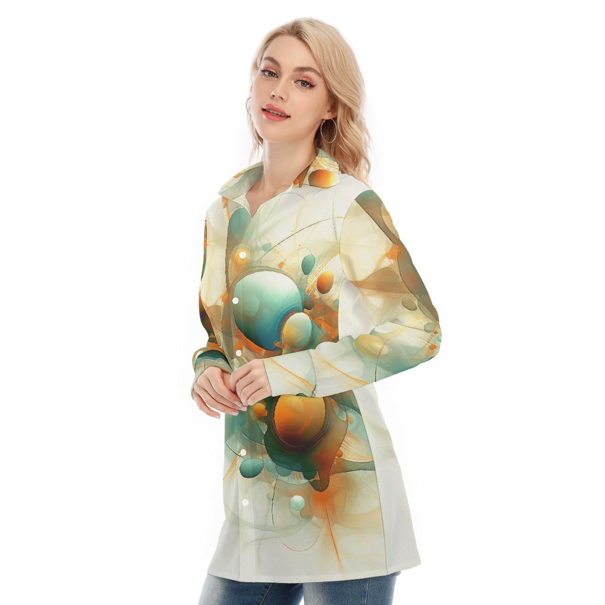 All-Over Print Women's Long Shirt