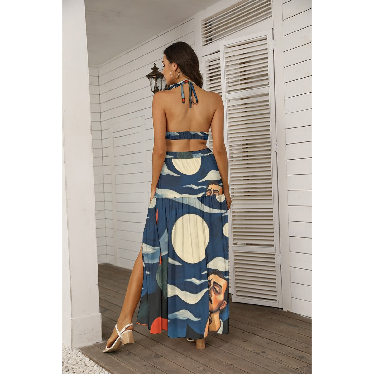 All-Over Print Women's Tie Back Wrap Dress