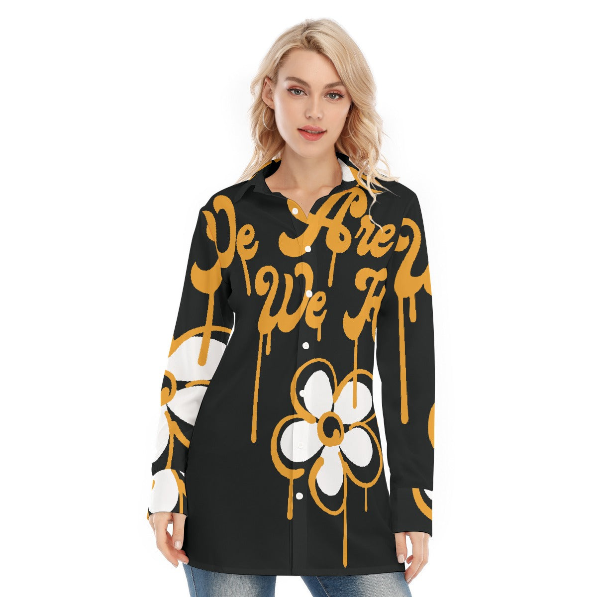 All-Over Print Women's Long Shirt