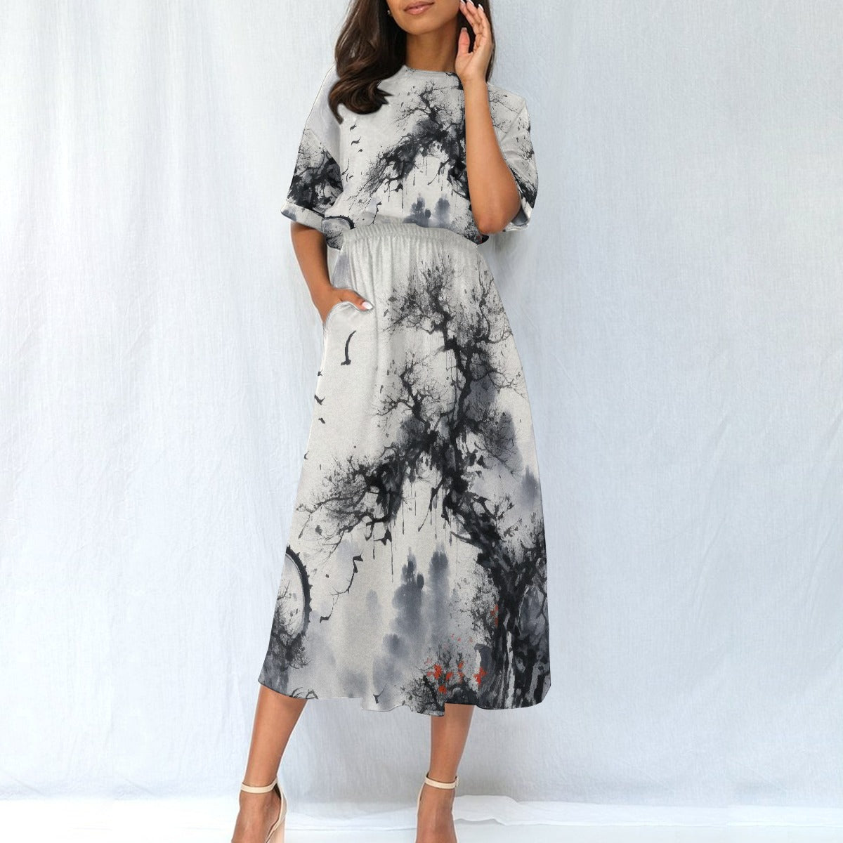 All-Over Print Women's Elastic Waist Dress