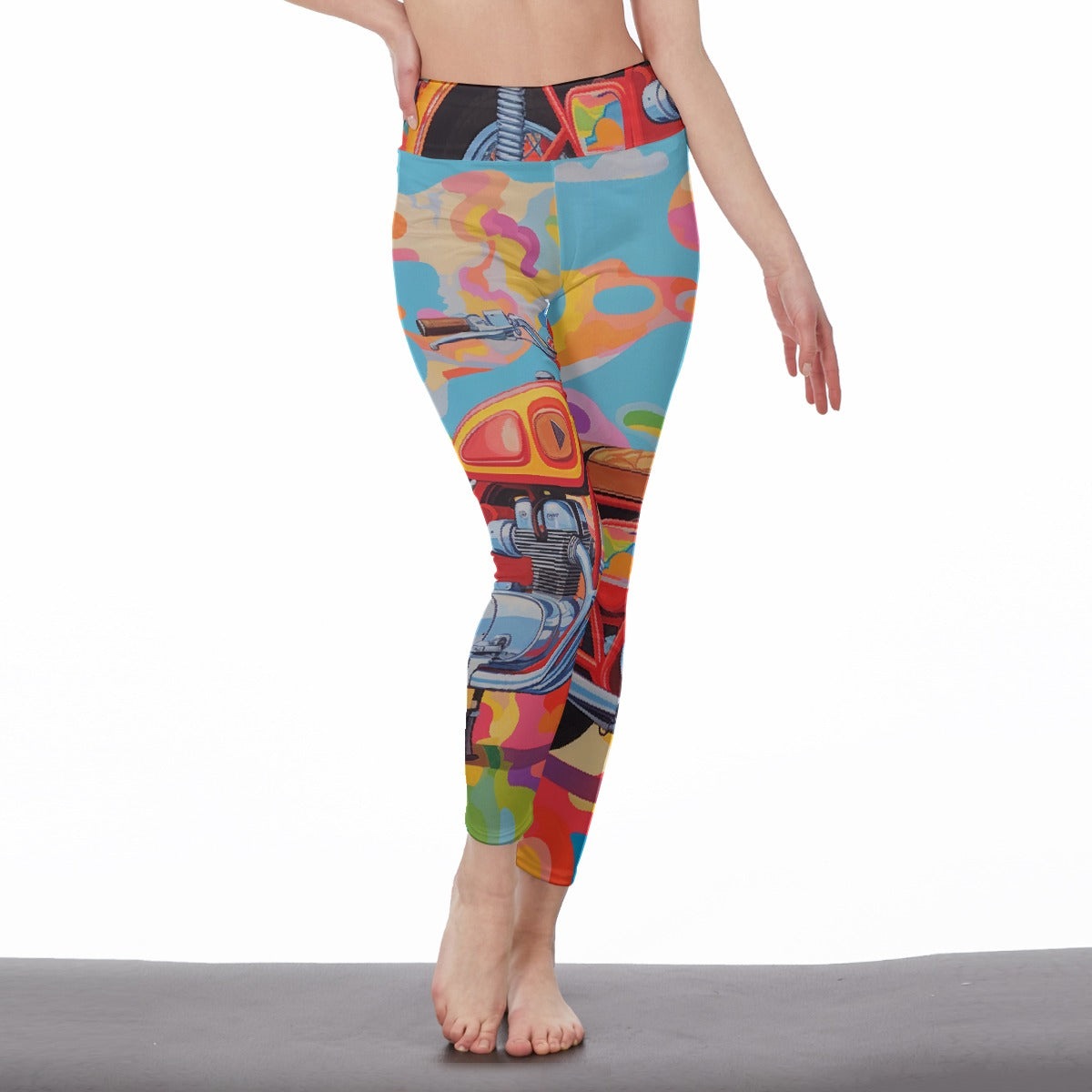 All-Over Print Women's High Waist Leggings | Side Stitch Closure