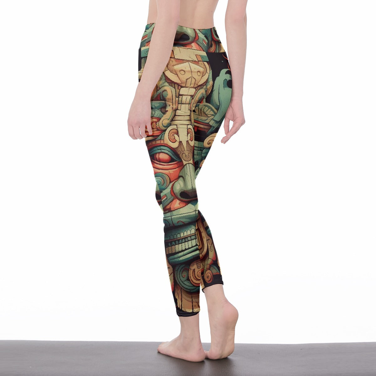 All-Over Print Women's High Waist Leggings | Side Stitch Closure