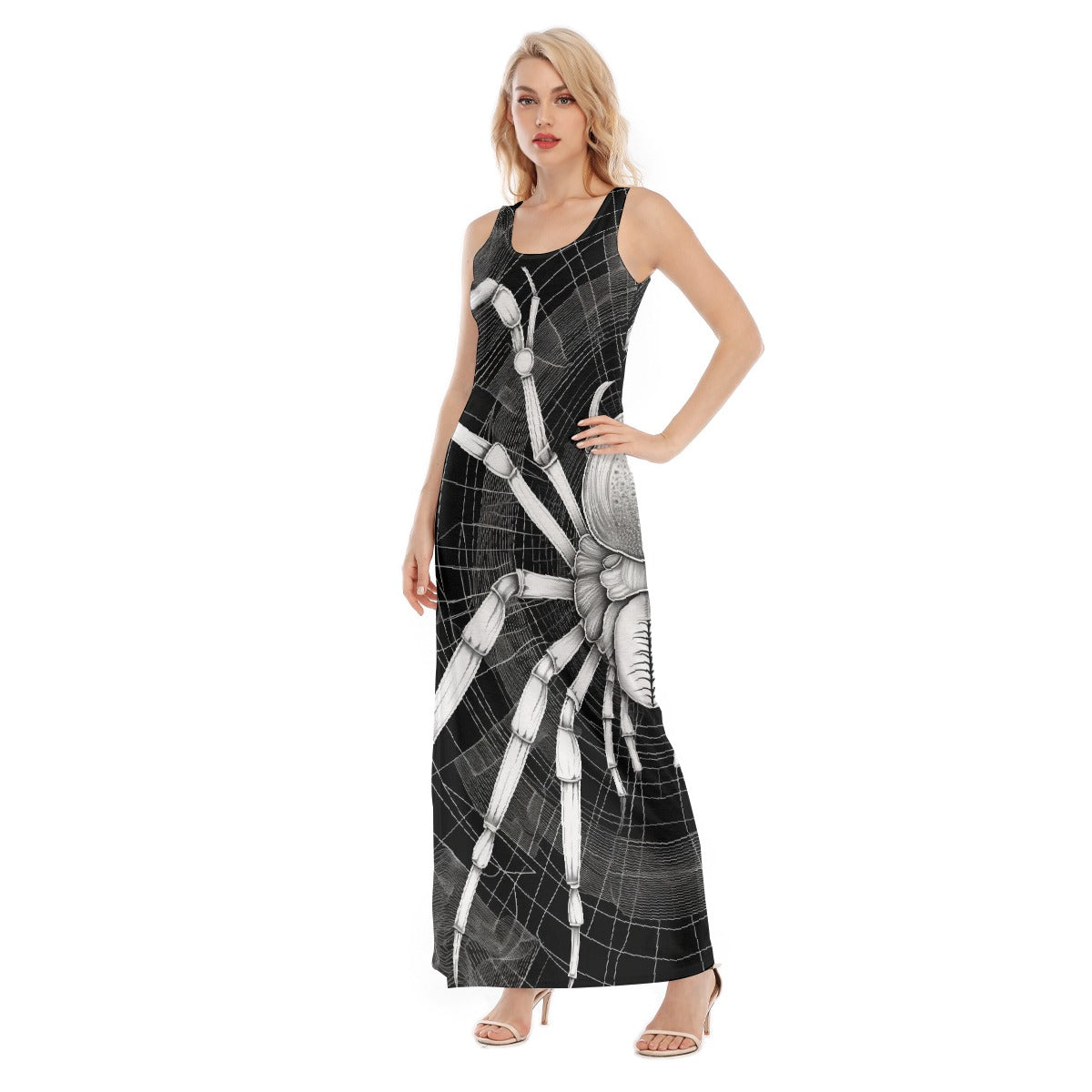 All-Over Print Women's Vest Dress | Length To Ankle