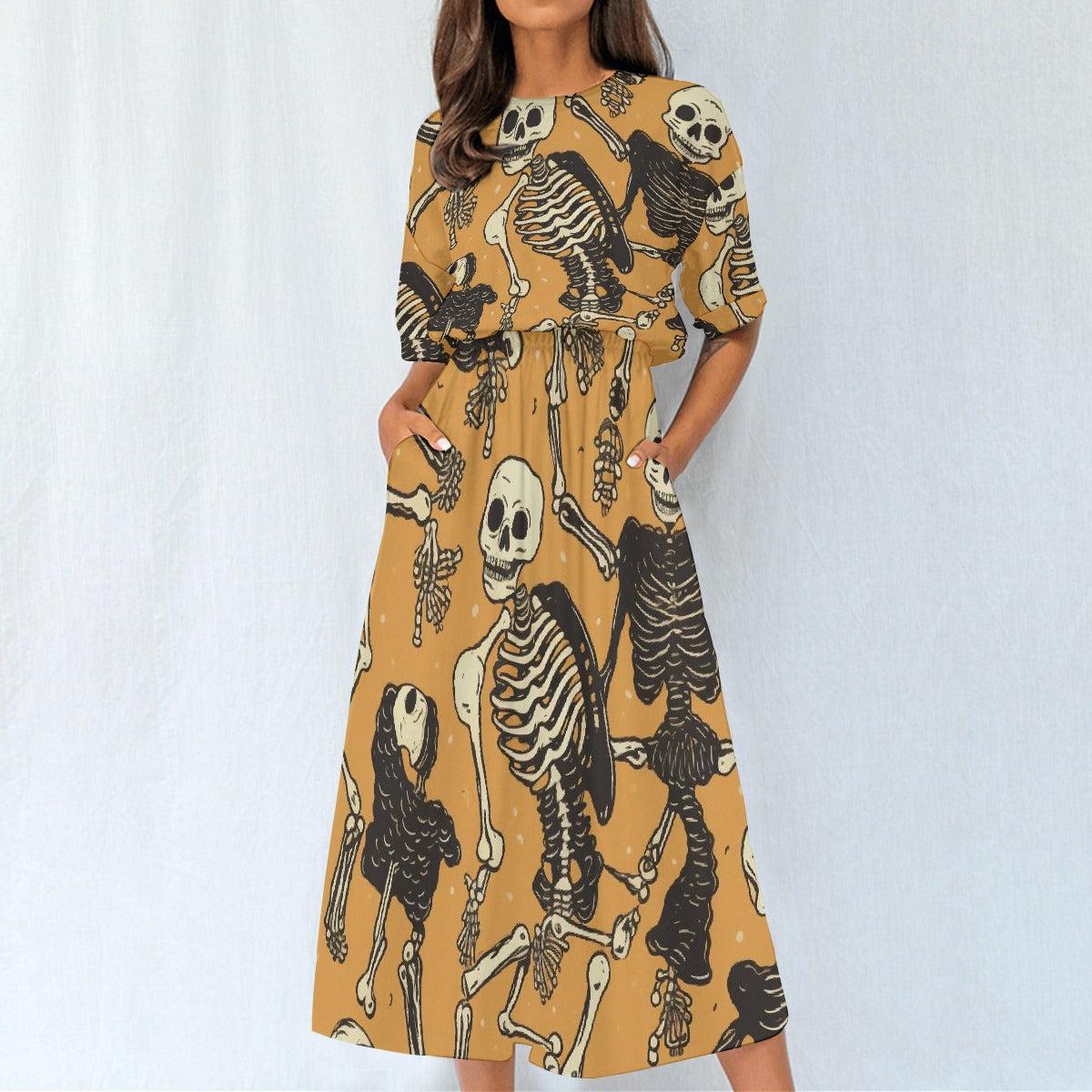 All-Over Print Women's Elastic Waist Dress