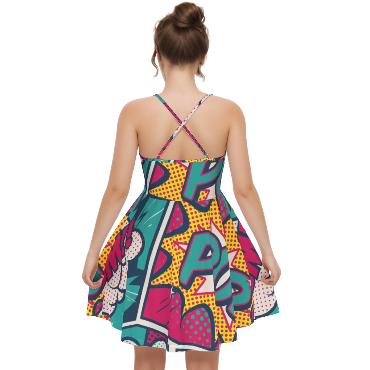 All-Over Print Women‘s Cross Cami Dress