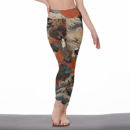 All-Over Print Women's High Waist Leggings | Side Stitch Closure