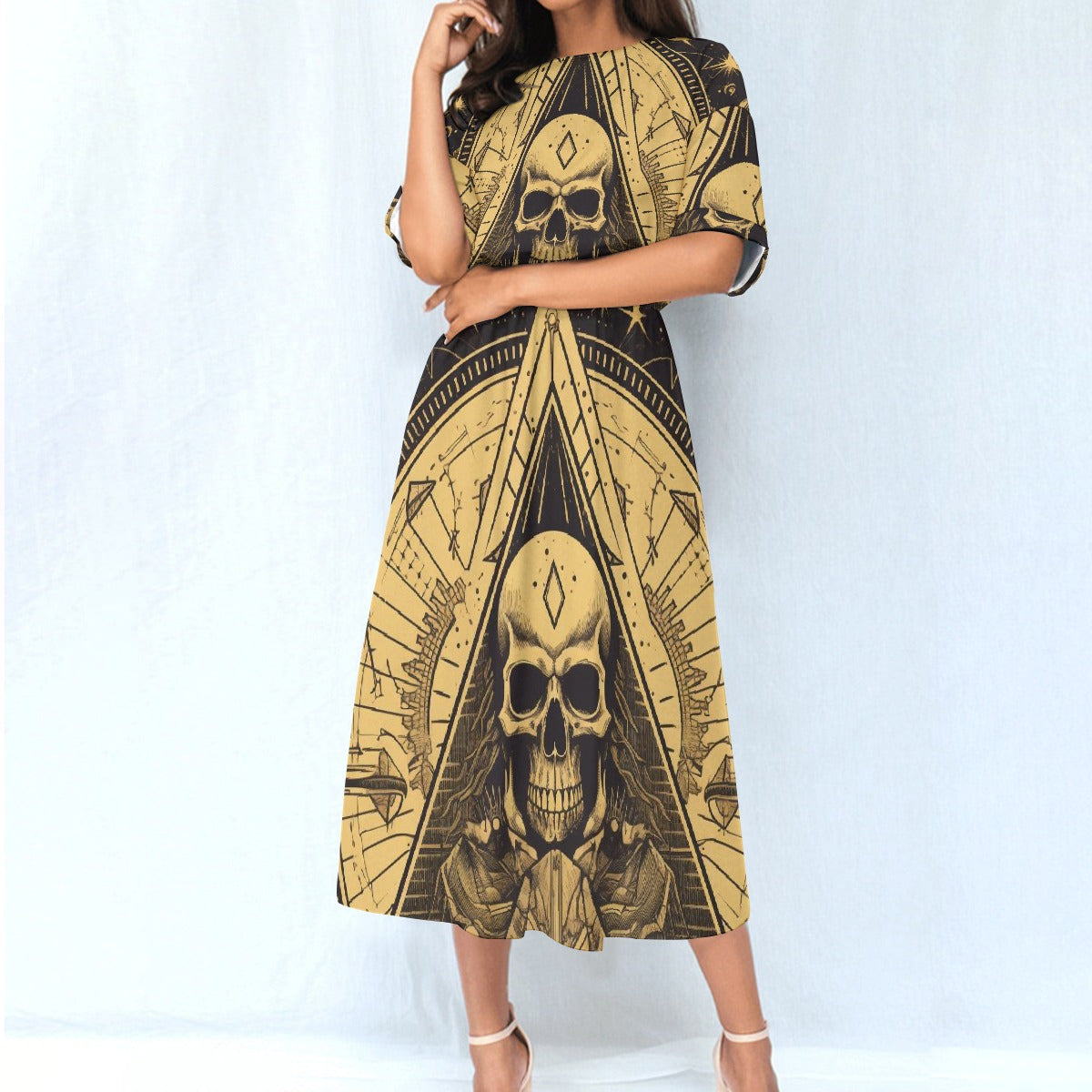 All-Over Print Women's Elastic Waist Dress