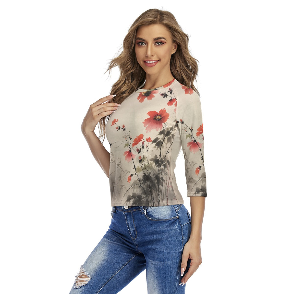 All-Over Print Women's Raglan Sleeves T-shirts