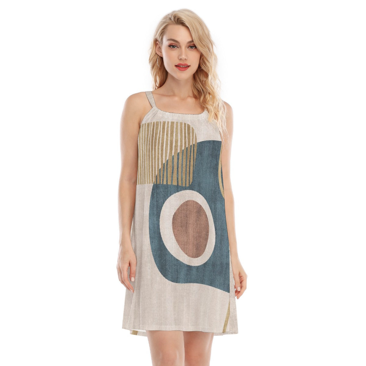 All-Over Print Women's O-neck Cami Dress