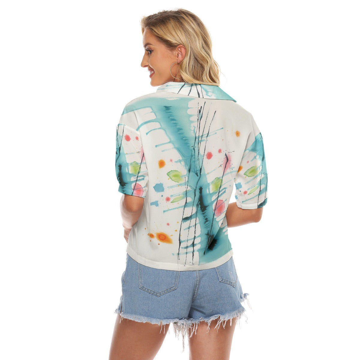 All-Over Print Women's V-neck Shirts