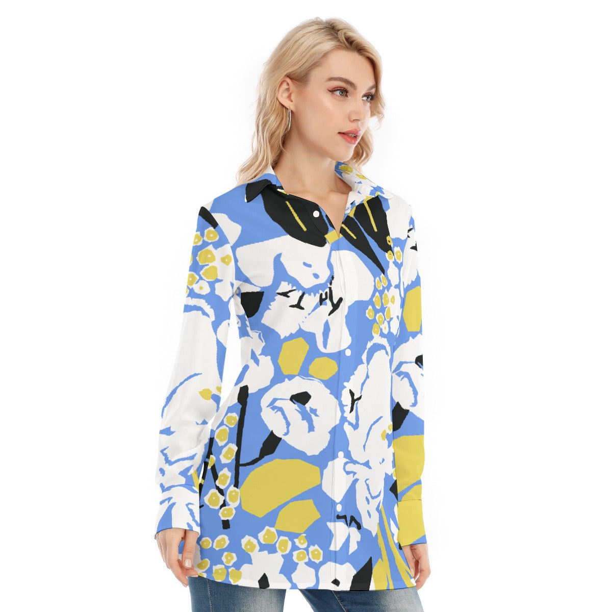 All-Over Print Women's Long Shirt