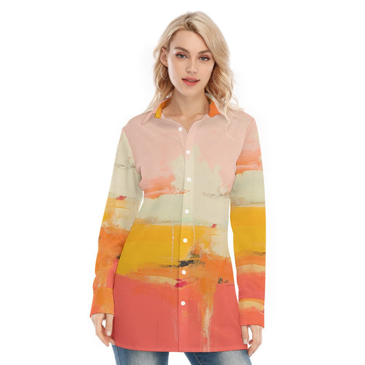 All-Over Print Women's Long Shirt