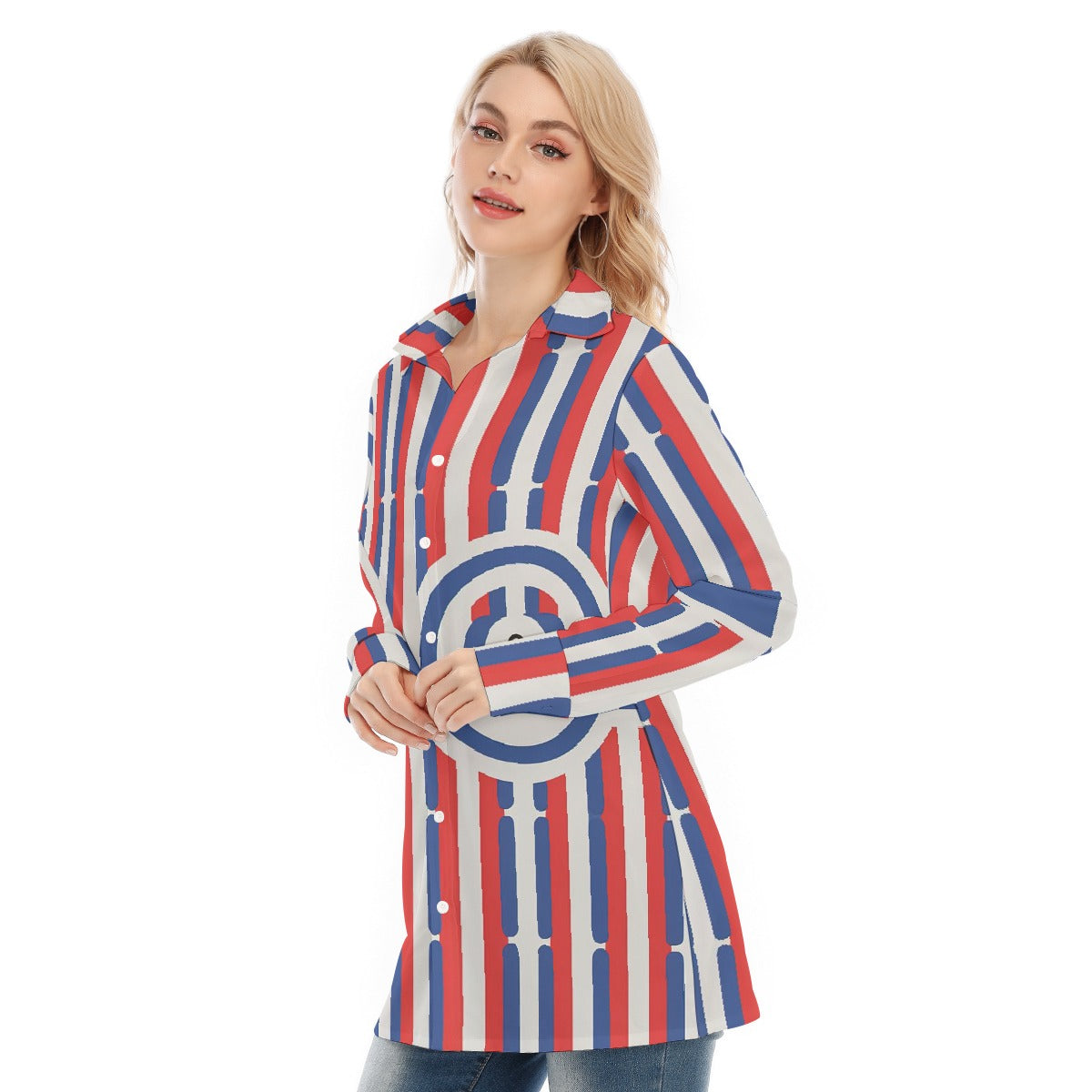 All-Over Print Women's Long Shirt